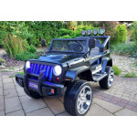 Elektrické autíčko - Jeep S2388 - nelakované - čierne